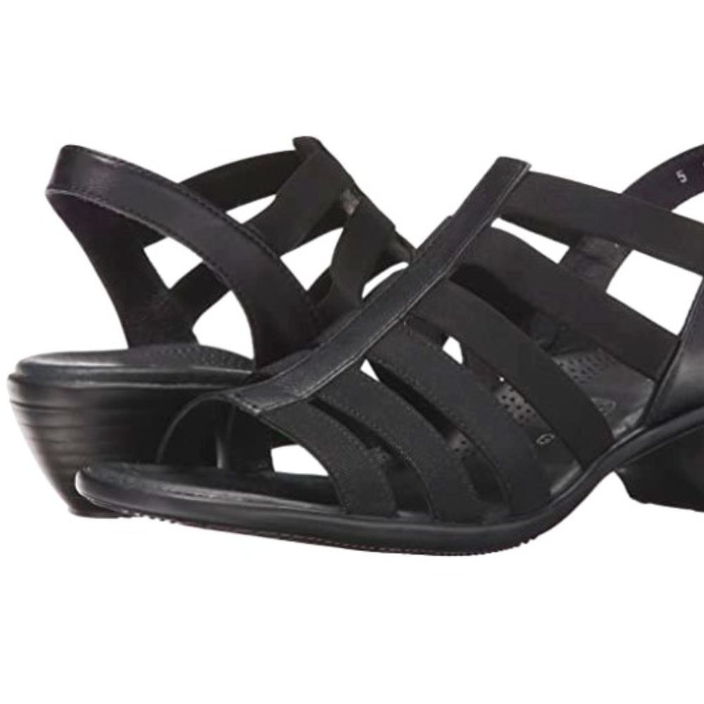 2 pairs of Ara Peony comfort dress sandals black and titan size 9
